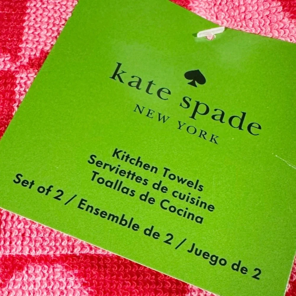 NEW Kate Spade VALENTINE HEART Kitchen Towel Set/2
